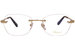 Chopard VCHD80S Eyeglasses Women's Rimless Oval Optical Frame