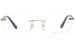 Chopard VCHF47 Eyeglasses Frame Women's Rimless Oval