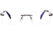 Chopard VCHG57 Eyeglasses Men's Rimless Rectangle Shape