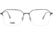 Fendi FE50051U Eyeglasses Men's Semi Rim Square Shape