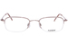 Flexon 607 Eyeglasses Men's Semi Rim Rectangle Shape