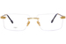 Fred FG50032U Eyeglasses Men's Rimless Rectangle Shape