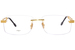 Fred FG50035U Eyeglasses Men's Rimless Rectangle Shape