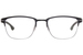 Ic! Berlin The-Lone-Wolf Eyeglasses Men's Full Rim Rectangle Shape