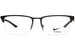 Nike 4313 Eyeglasses Men's Semi Rim Rectangle Shape