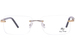 Omas Design Odino Eyeglasses Men's Rimless Rectangle Shape