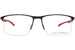 Porsche P8752 Eyeglasses Men's Semi Rim Rectangle Shape