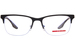 Prada Linea Rossa PS-55OV Eyeglasses Men's Semi Rim Pillow Shape