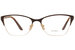 Versace 1218 Eyeglasses Women's Semi Rim Cat Eye Optical Frame