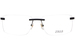 Zilli ZI60056 Titanium Eyeglasses Men's Rimless Rectangle Shape