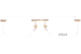 Zilli ZI60056 Titanium Eyeglasses Men's Rimless Rectangle Shape