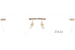 Zilli ZI60067 Eyeglasses Men's Rimless Rectangle Shape