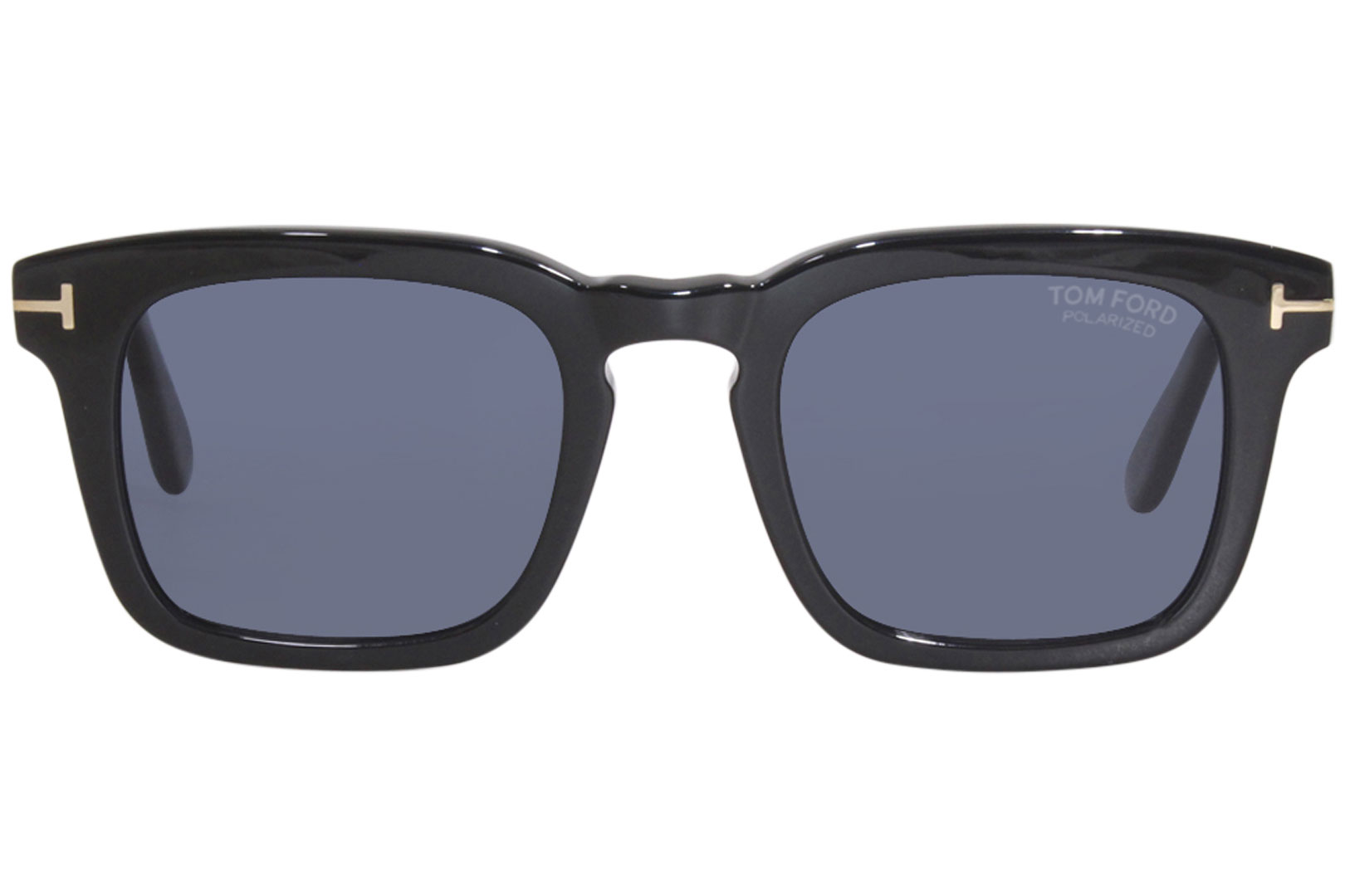Tom Ford Dex TF751 01V Sunglasses Men's Shiny Black/Polarized Blue  50-22-145 