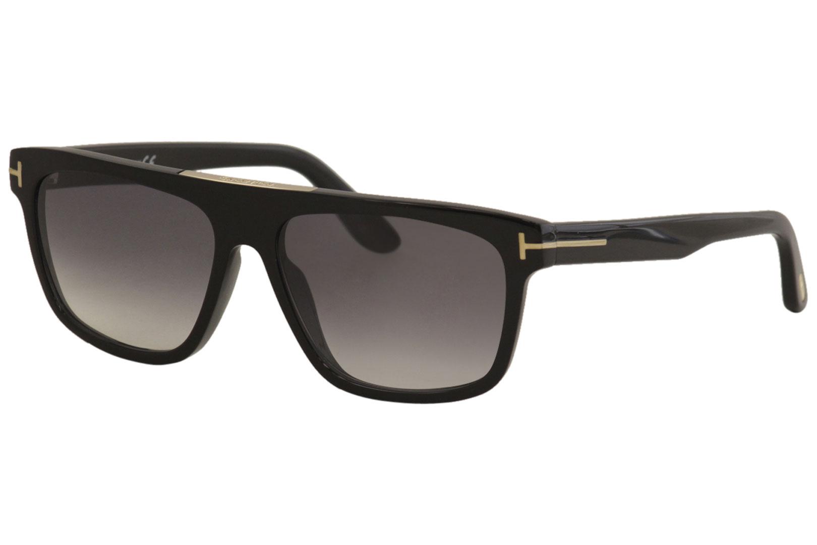 Tom Ford Men's Cecilio-02 TF628 TF/628 01B Black Pilot Sunglasses 57mm |  