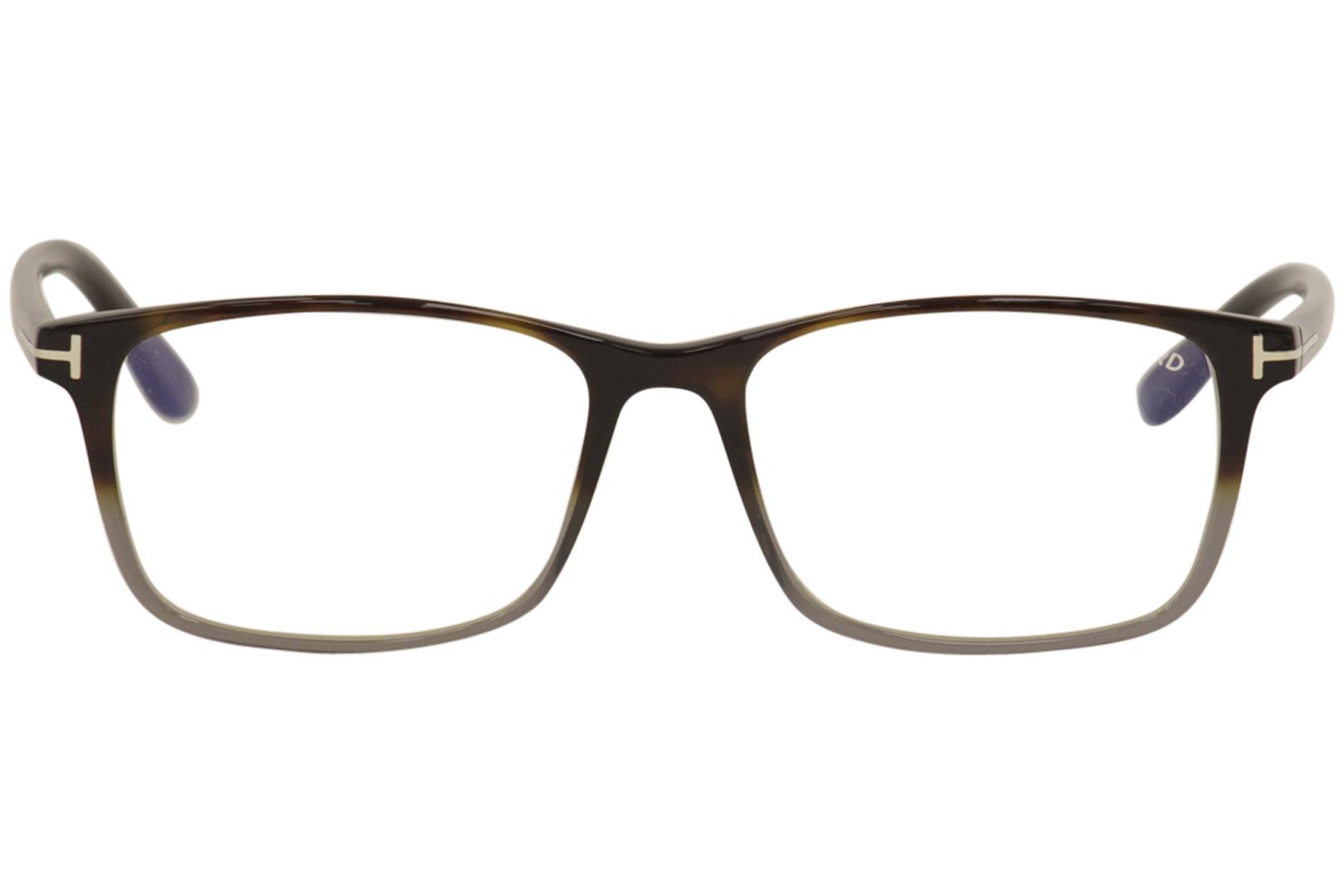 Tom Ford Eyeglasses TF5584B TF/5584/B 056 Shiny Havana/Grey Optical Frame  54mm 