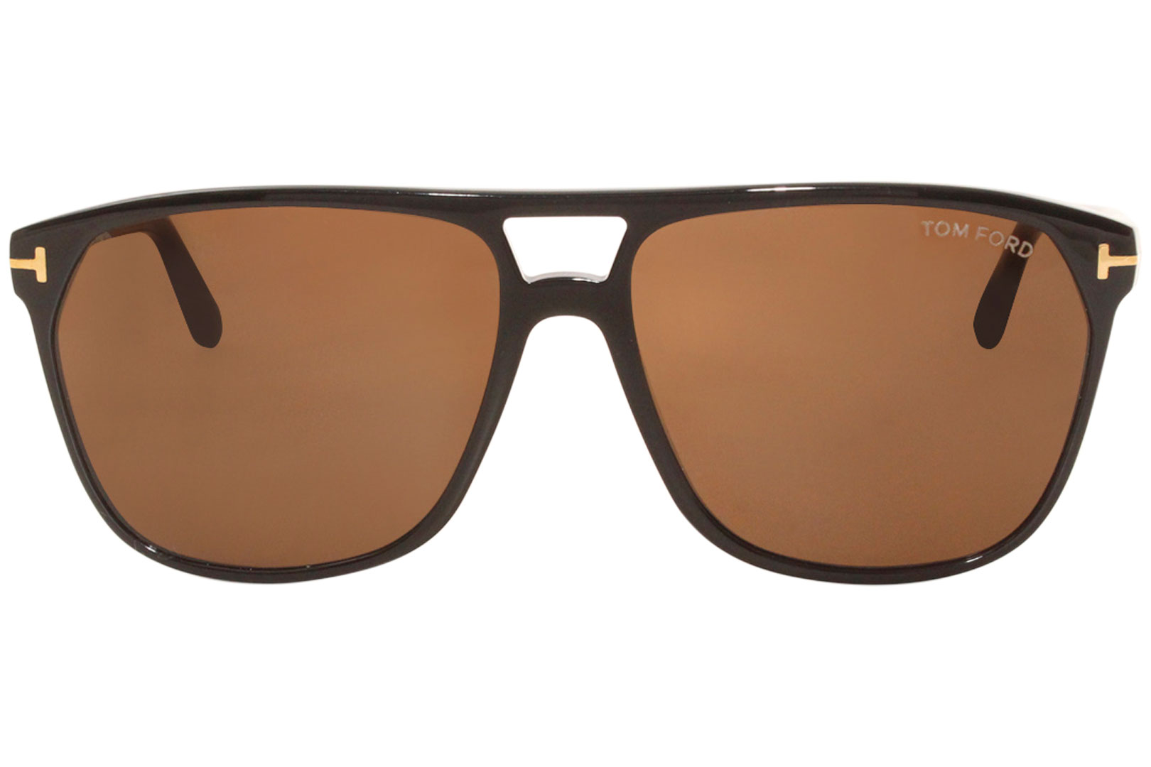 Tom Ford Shelton TF679 01E Sunglasses Men's Shiny Black/Brown Lenses Pilot  59mm 