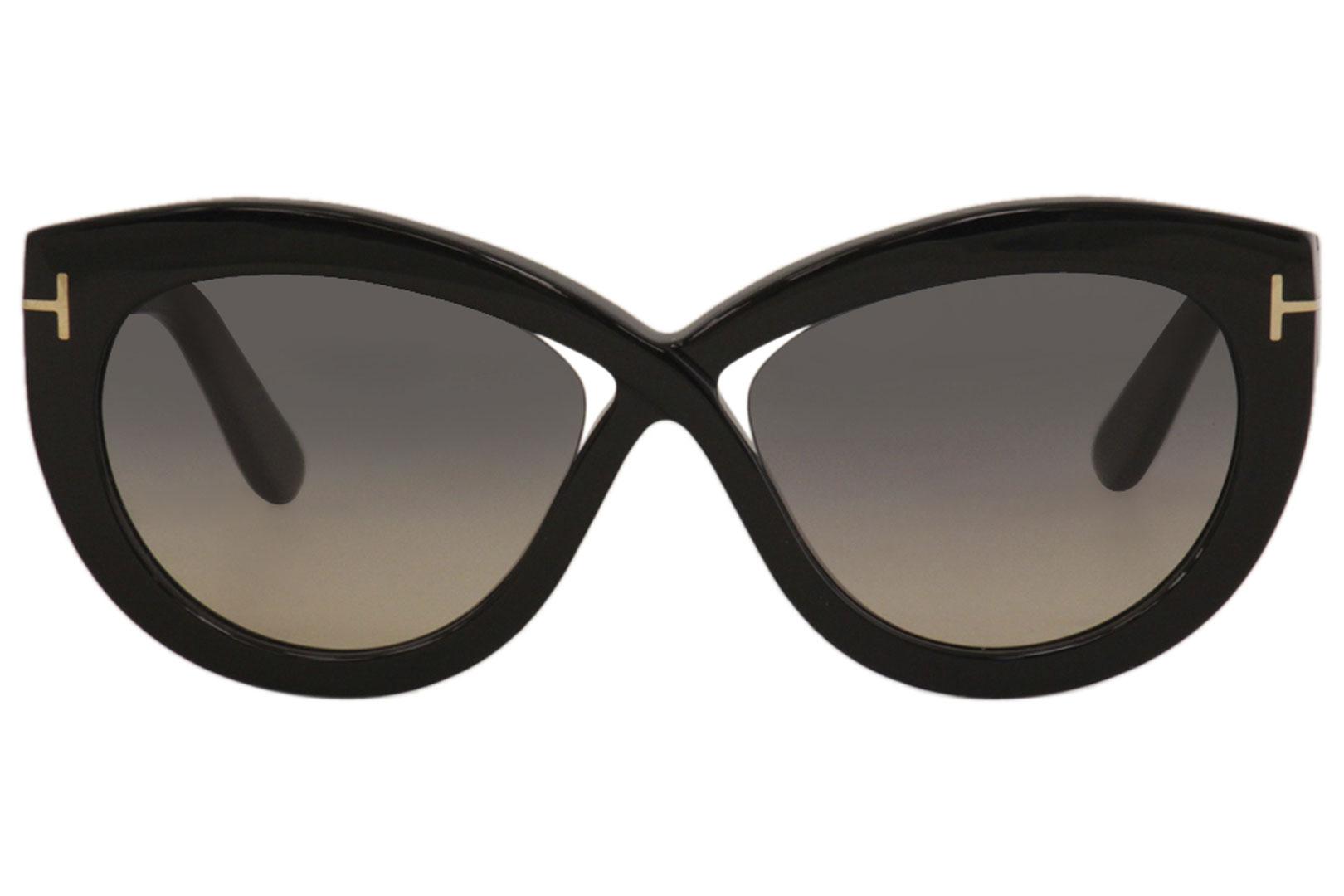 Tom Ford Diane-02 TF577 TF/577 01B Black Fashion Butterfly Sunglasses 56mm  