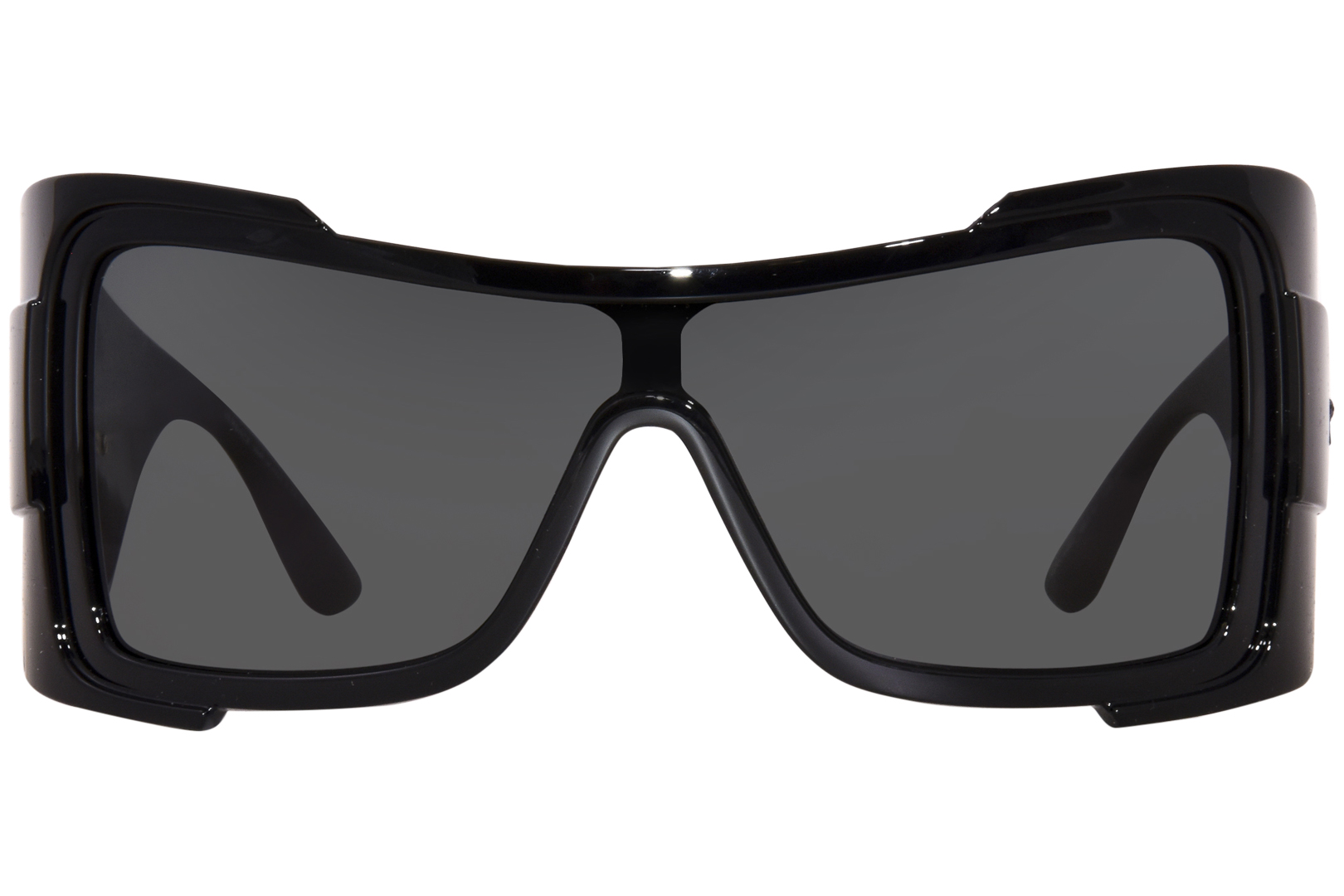 Versace VE4451 GB1/87 Sunglasses Black/Dark Grey Shield 127-27-125 ...