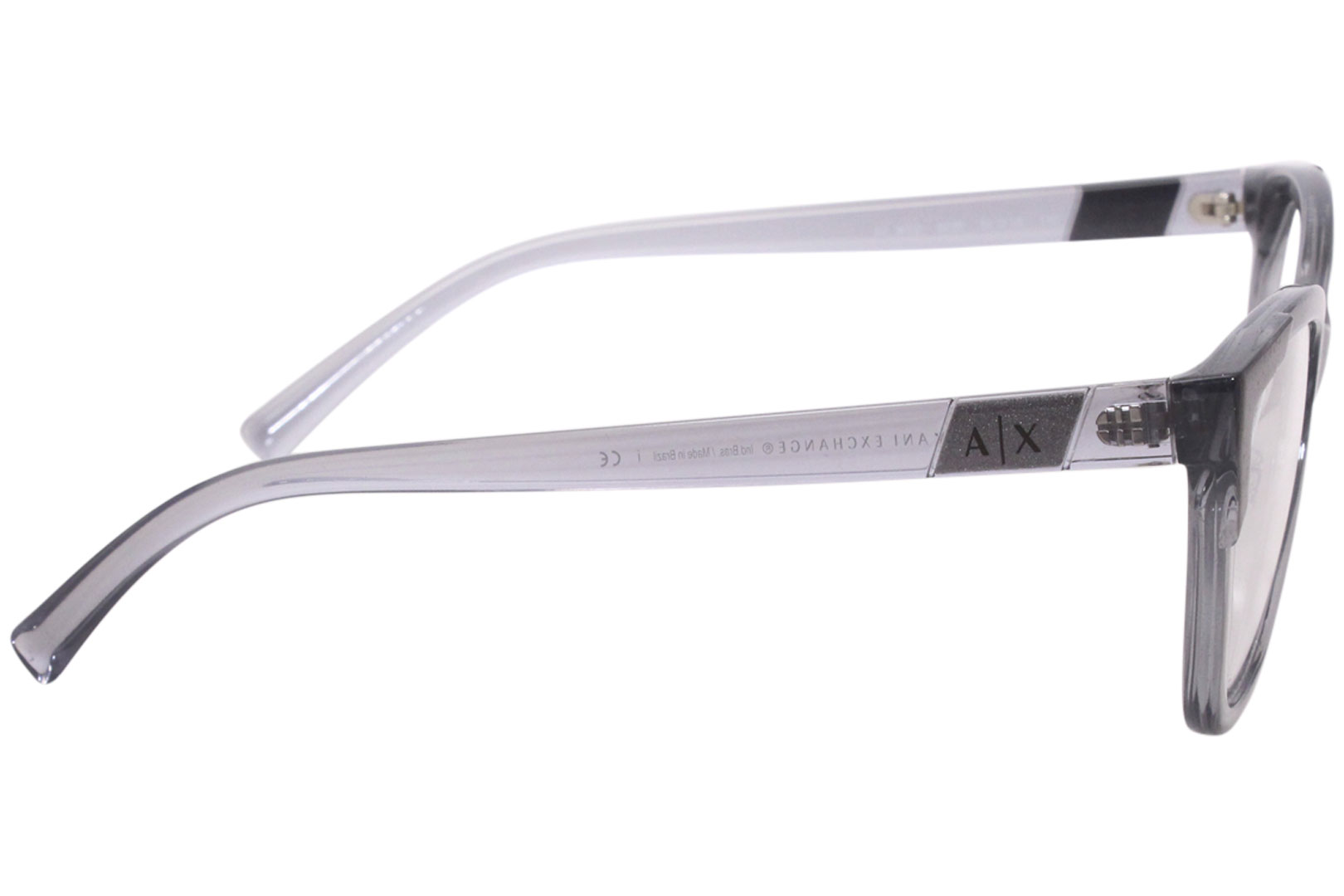 Armani Exchange AX3059 8239 Eyeglasses Trnsp Smoke/Metal Grey Optical Frame  54mm 