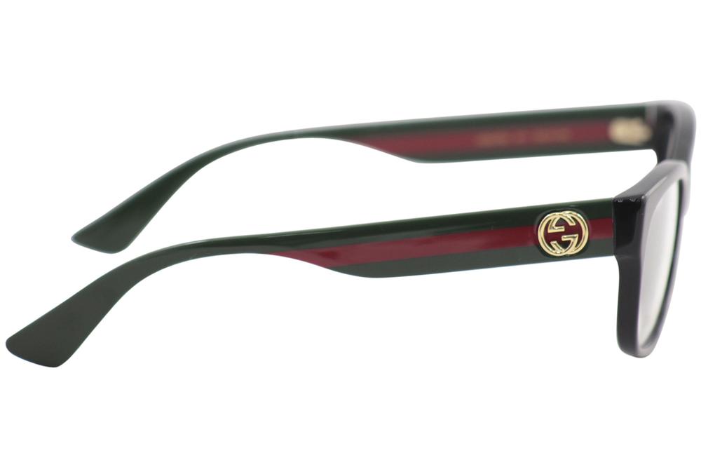 Gucci Eyeglasses Gg0278o Gg 0278 O 011 Black Green Red Optical Frame 55mm