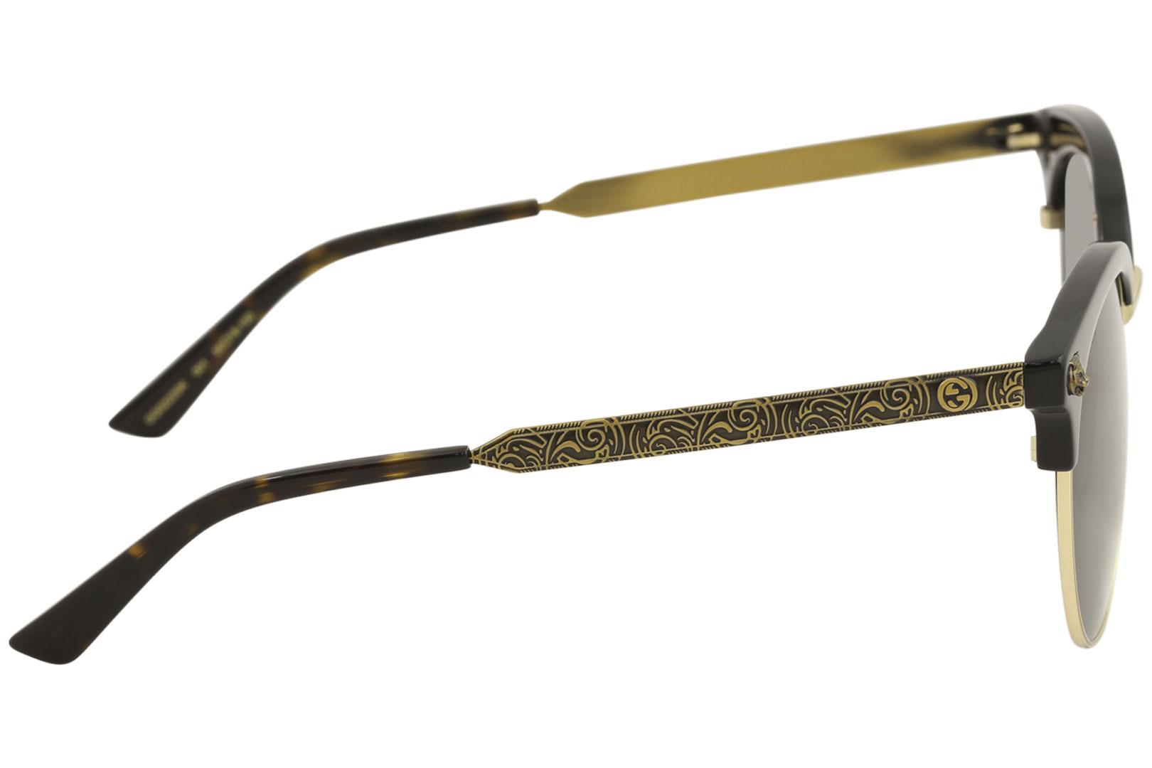 Gucci Sunglasses GG0222SK 001 Black Gold Grey EyeSpecs