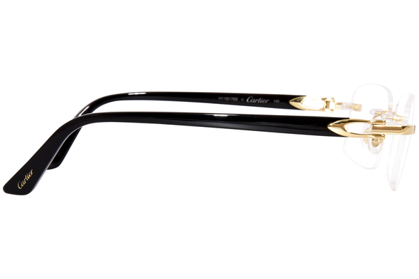 Cartier Core Range CT0287O 005 Eyeglasses Gold Black Rimless 56 19