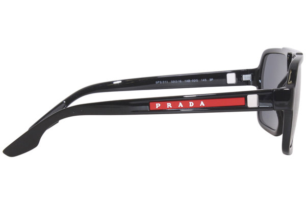 Prada Linea Rossa SPS-01X 1AB-02G Sunglasses Men's Black/Polarized Dark Grey | EyeSpecs.com