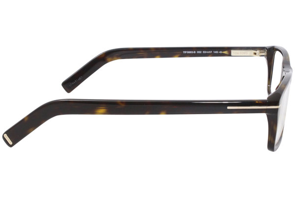 Tom Ford TF5663-B 052 Eyeglasses Men's Shiny Dark Havana Full Rim Optical  Frame 