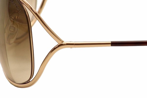 Tom Ford Women's Miranda TF130 TF/130 28G Shiny Rose Gold Wrap Sunglasses  68mm 