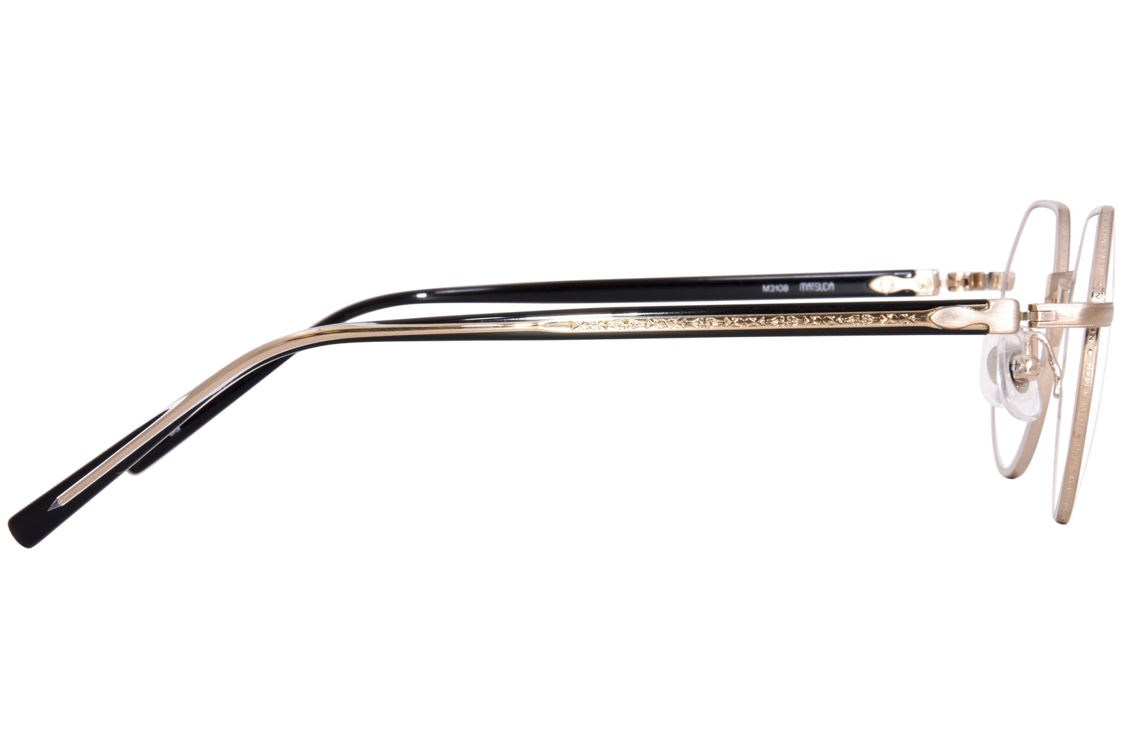 Matsuda M3108 BG Eyeglasses Brushed Gold Full Rim Round Shape 48-21-143 |  EyeSpecs.com