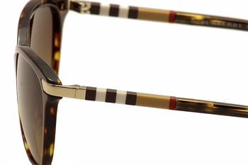 Burberry B4216 3001 8G Sunglasses Black Gold White Grey Gradient Cat Eye 57mm EyeSpecs