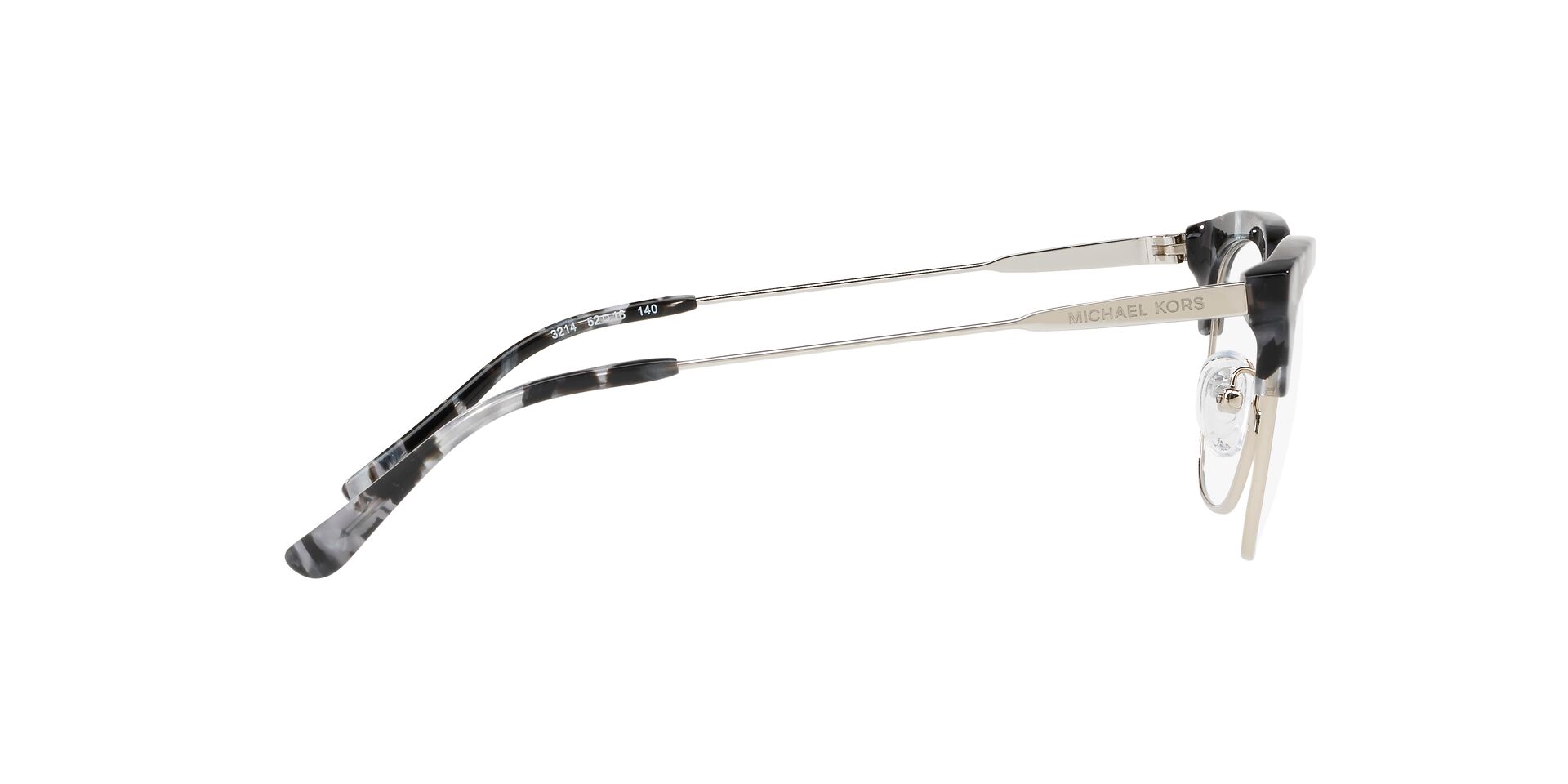 Michael Kors Eyeglasses Women's MK3023 3214 Black Mosaic/Silver 52mm | EyeSpecs.com