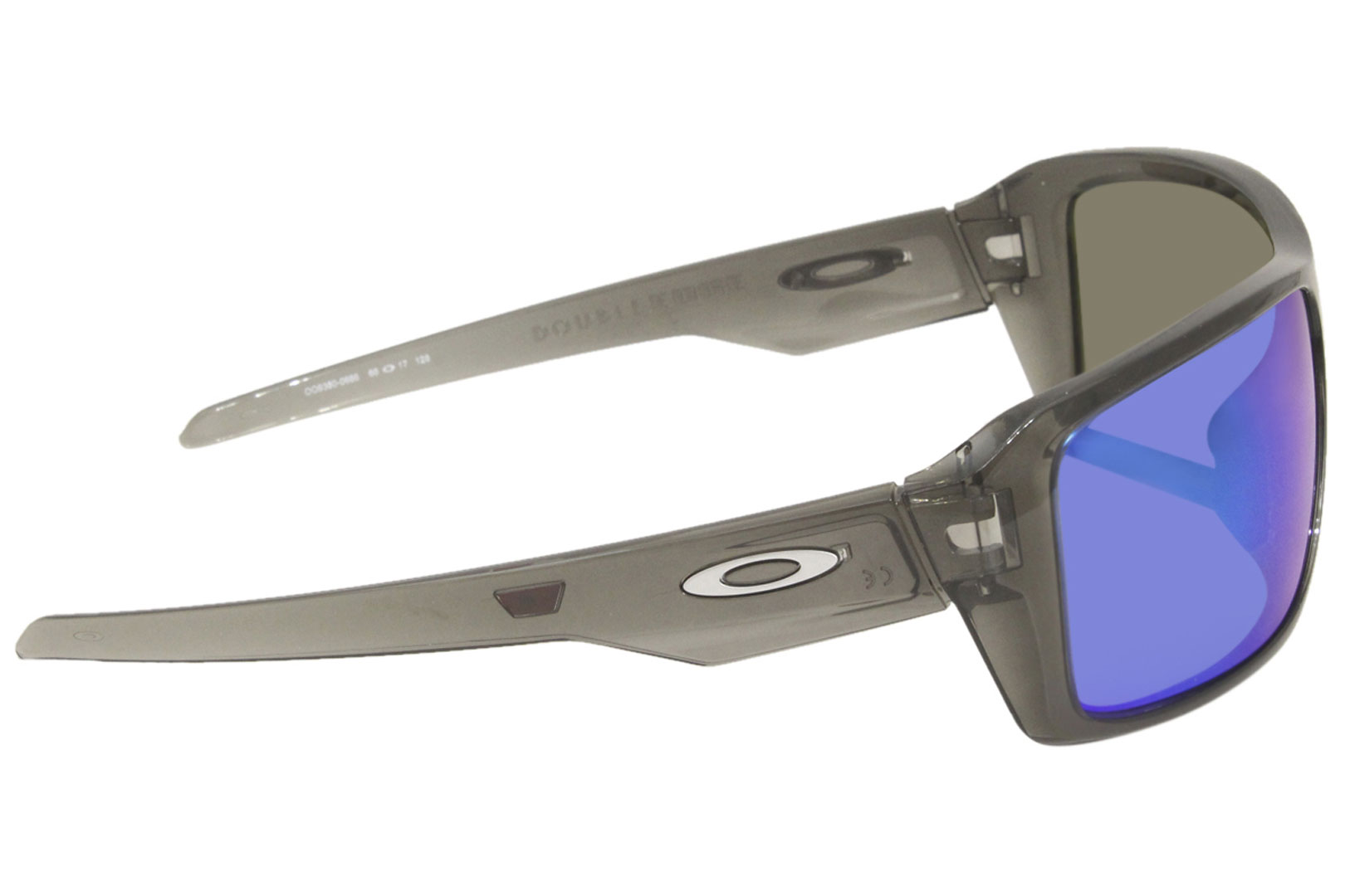 Double Edge Prizm Sapphire Polarized Lenses, Grey Smoke Frame Sunglasses