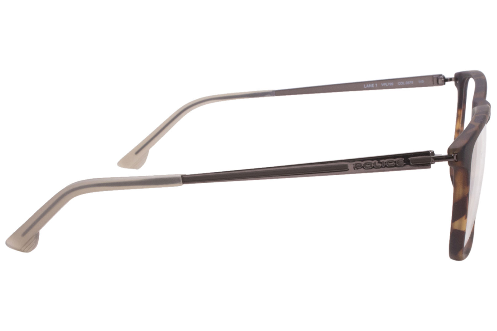 Police Lane-1 VPL799 Eyeglasses Men's Full Rim Rectangular Optical ...