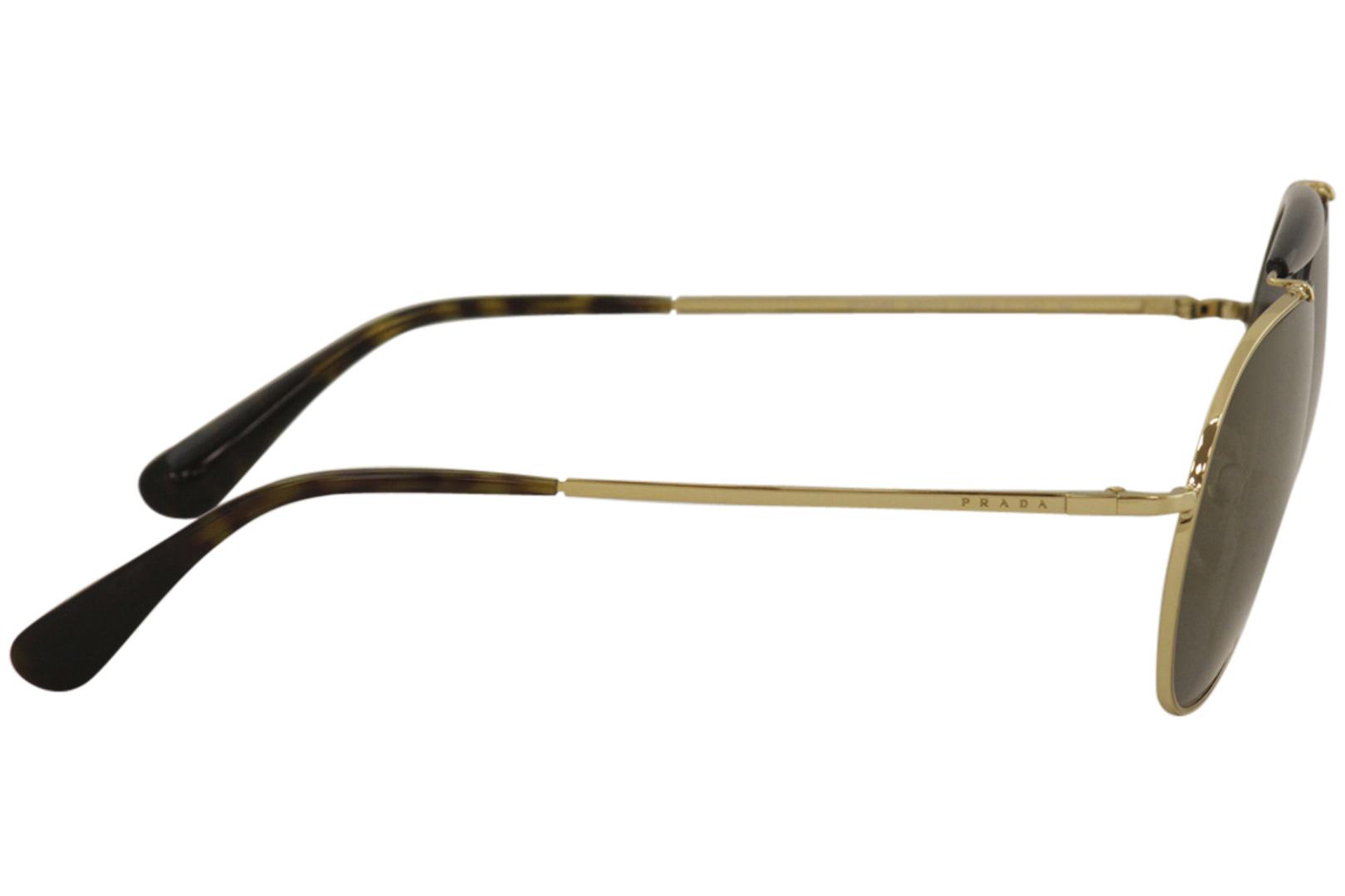 Prada Men's SPR56S SPR/56/S 5AK-4L0 Gold Pilot Sunglasses 59mm ...