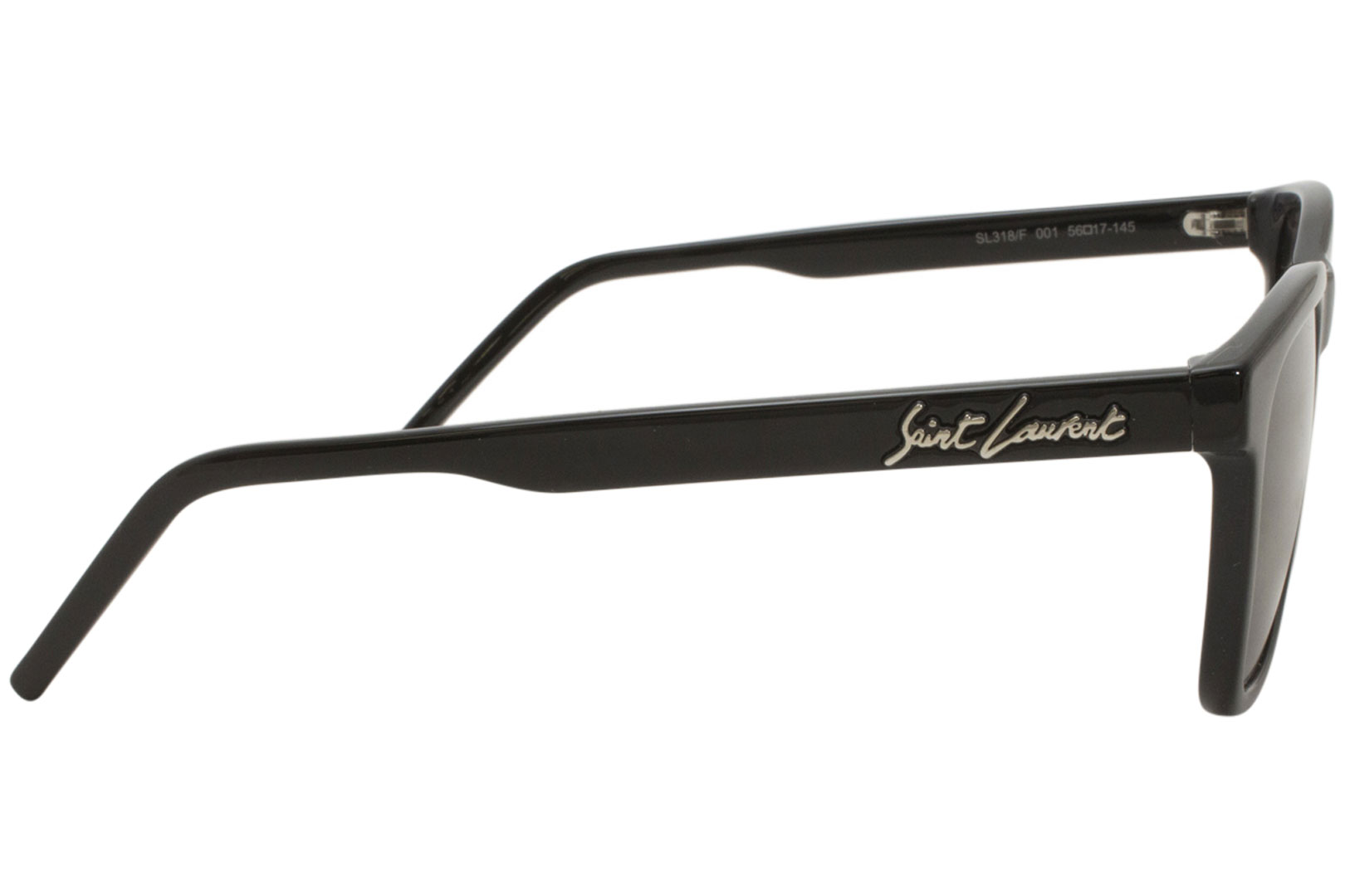 Saint Laurent Sunglasses SL318/F 001 Black-Silver/Black 56-17