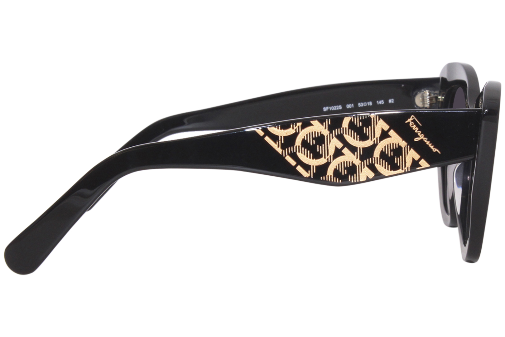 Salvatore Ferragamo popular Sunglasses Black/Brown 53-18-145