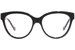 Gucci GG1024O Eyeglasses Frame Women's Full Rim Cat Eye With Gold Chain