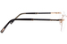 Zilli ZI60056 Titanium Eyeglasses Men's Rimless Rectangle Shape