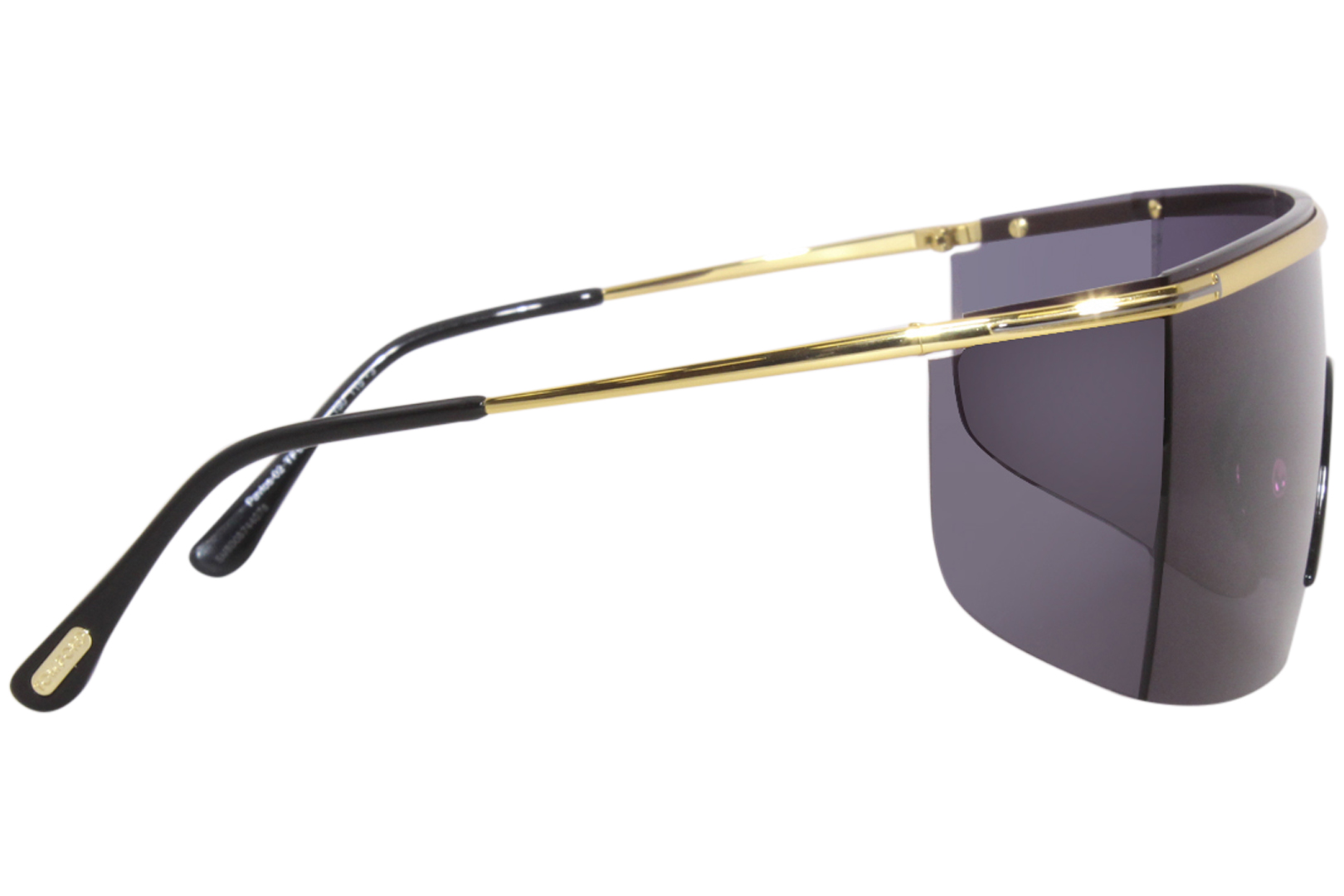 Tom Ford Pavlos-02 TF980 30A Sunglasses Men's Shiny Deep Gold/Grey Shield |  