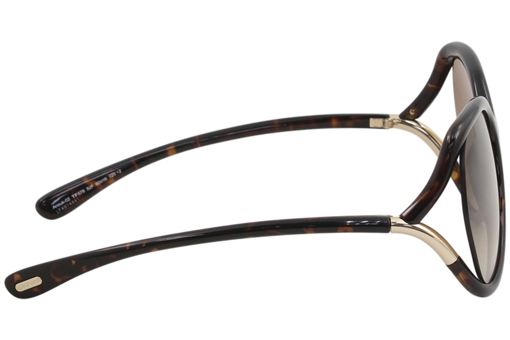 Tom Ford Women's Anouk-02 TF578 TF/578 01W Black Butterfly Sunglasses 60mm  