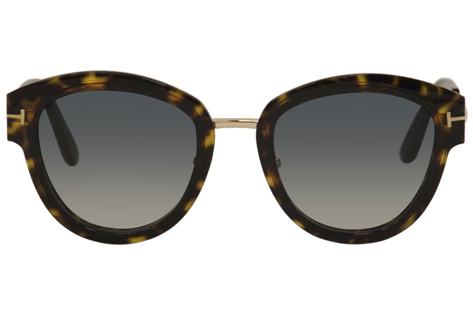 Tom Ford Women's Mia-02 TF574 TF/574 52P Dark Havana Butterfly Sunglasses  52mm 