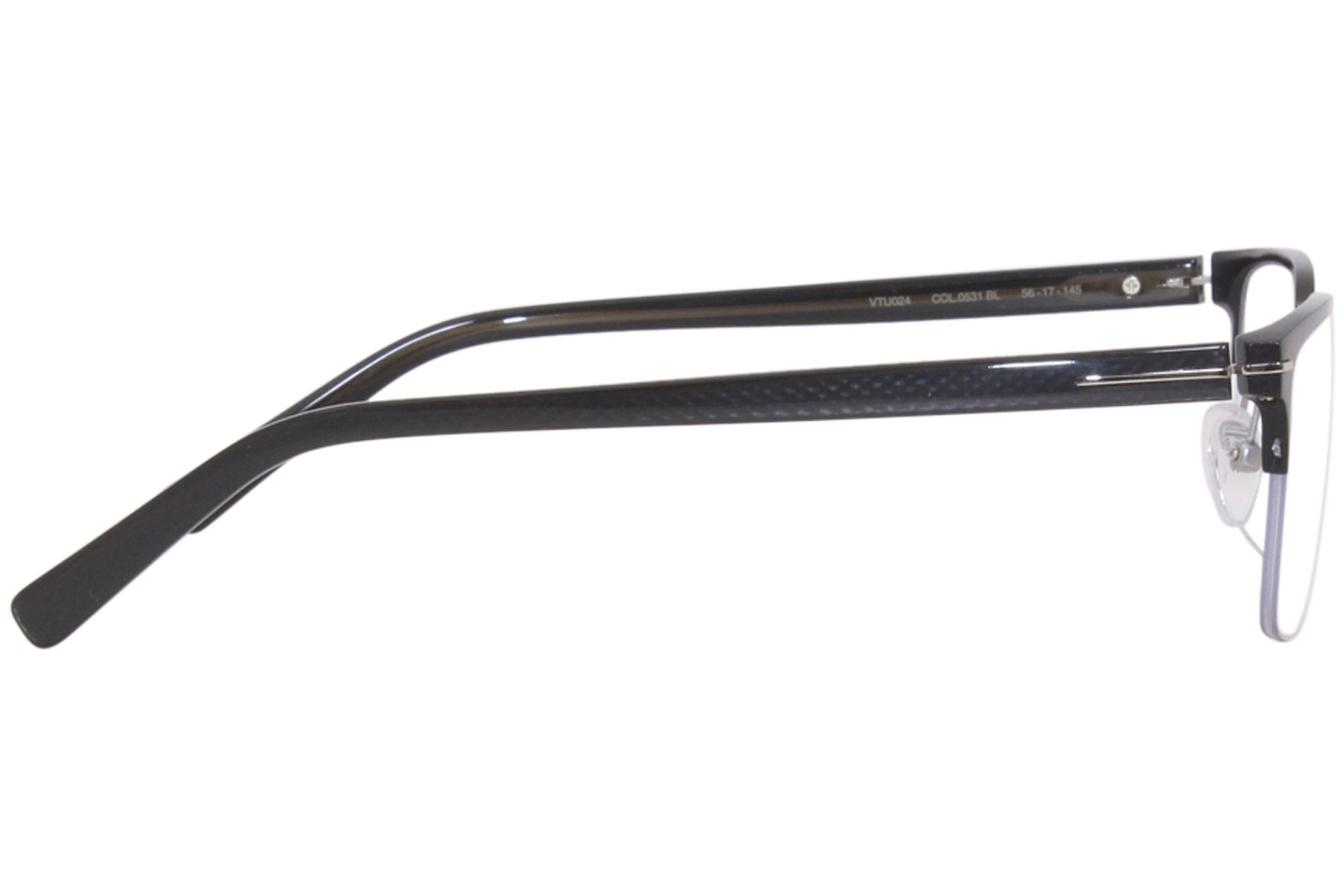 Tumi VTU024 Eyeglasses Men's Semi Rim Rectangular Optical Frame ...