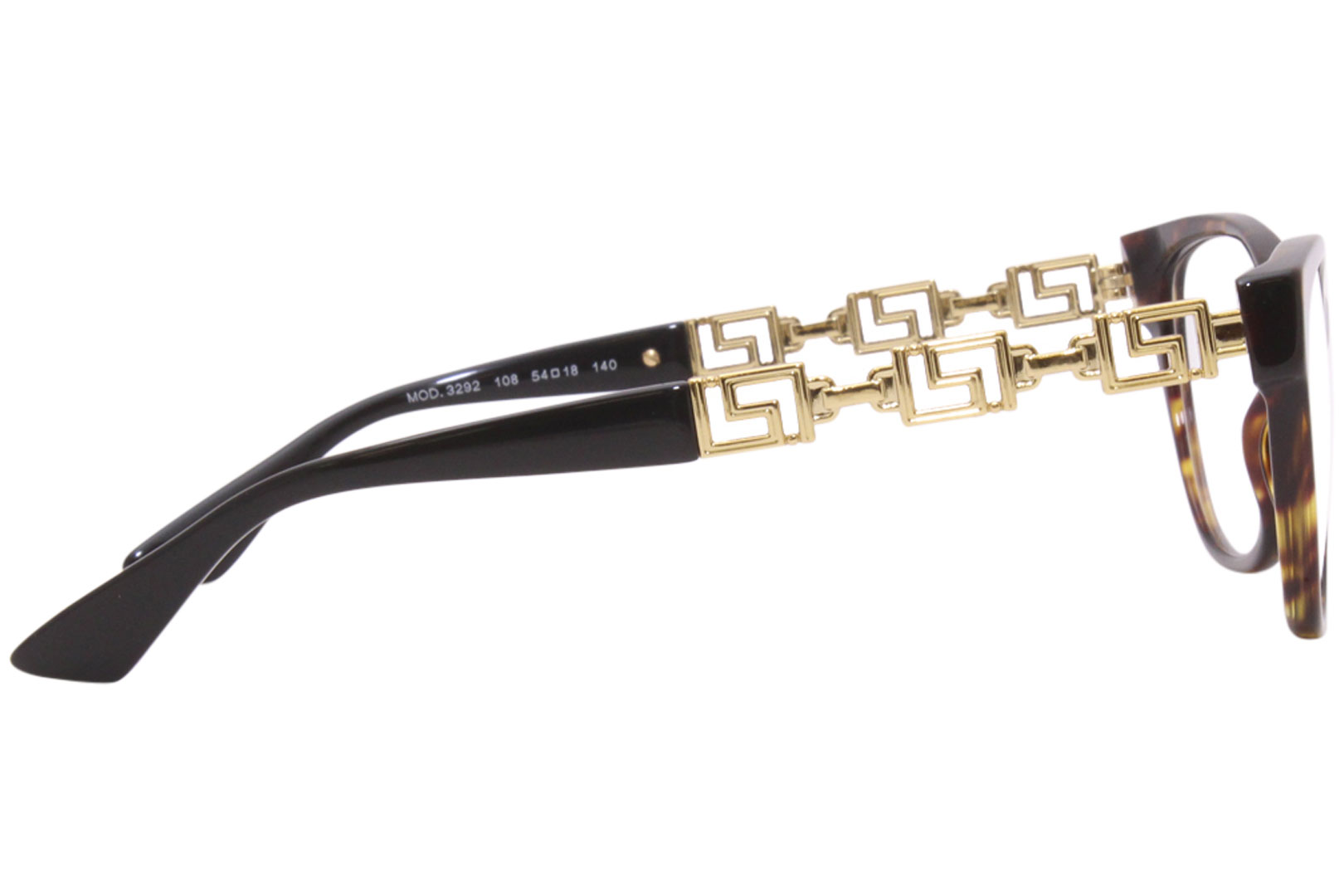 Versace Eyeglasses Women's VE3292 108 Havana 54-18-140mm | EyeSpecs.com