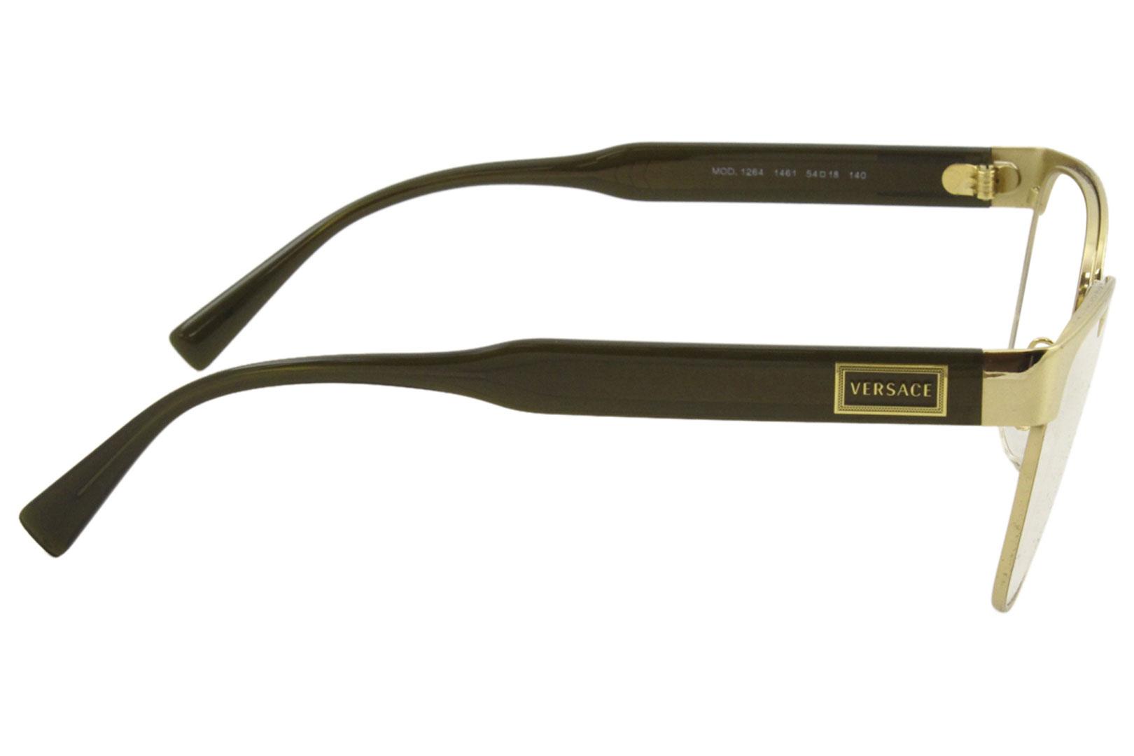 versace eyeglasses ve1264 1461 gold 54 mm