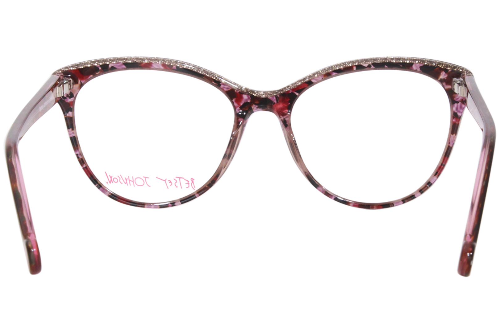 Betsey Johnson Diva Days Pnk Eyeglasses Womens Pink Full Rim Cat Eye 54 17 140