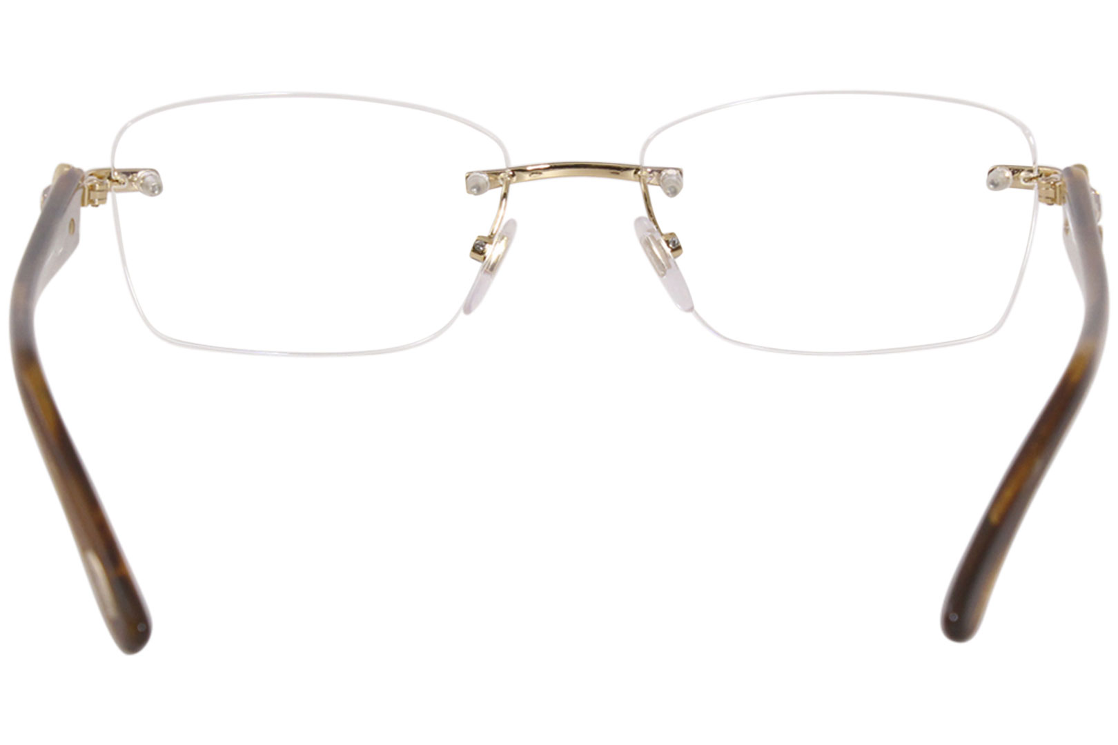 Chopard VCHA33S Eyeglasses Women s Gold Brown Rimless Optical