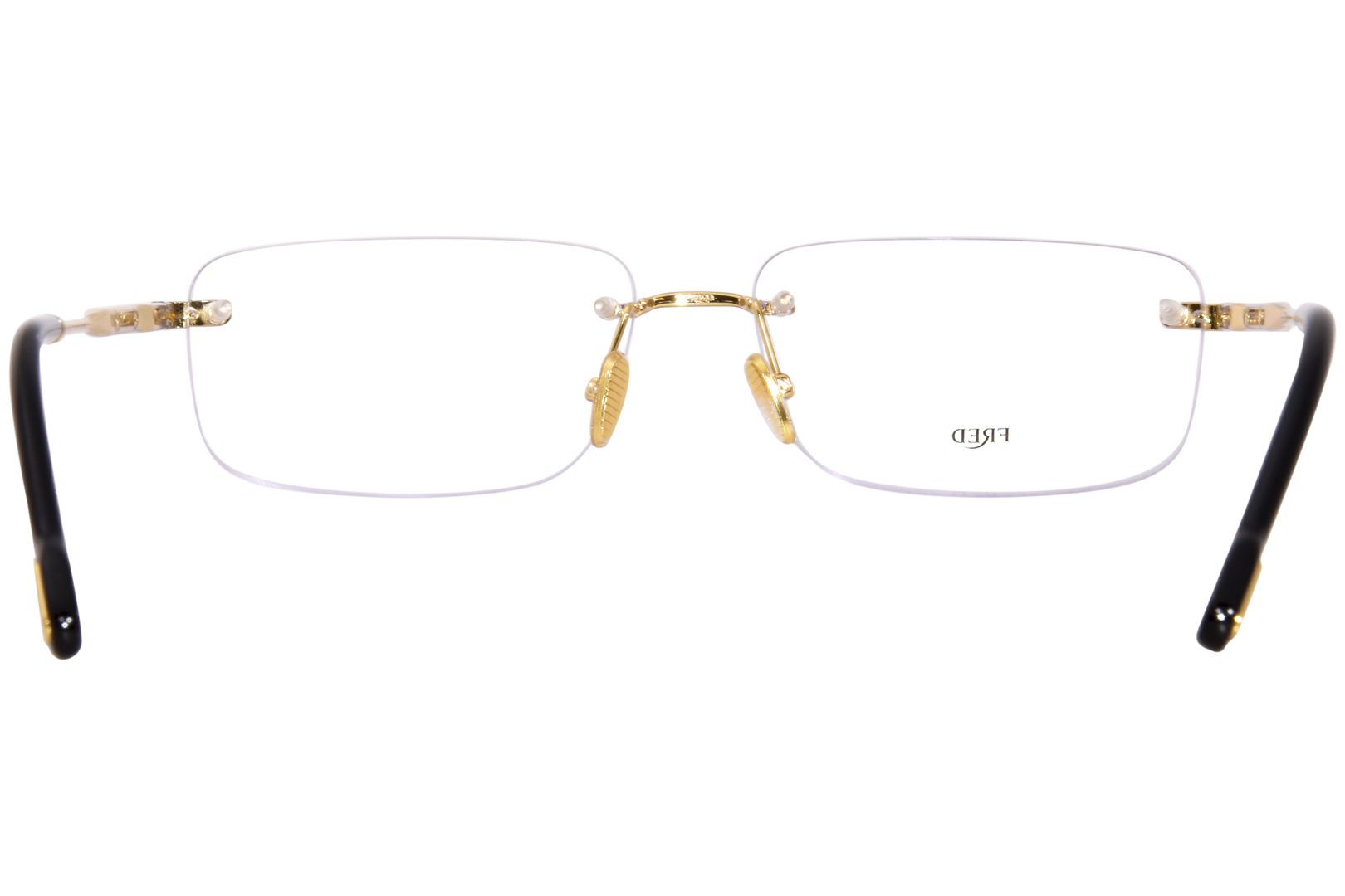 Fred FG50018U 030 Eyeglasses Shiny Endura Gold Rimless Rectangle Shape  58-15-150