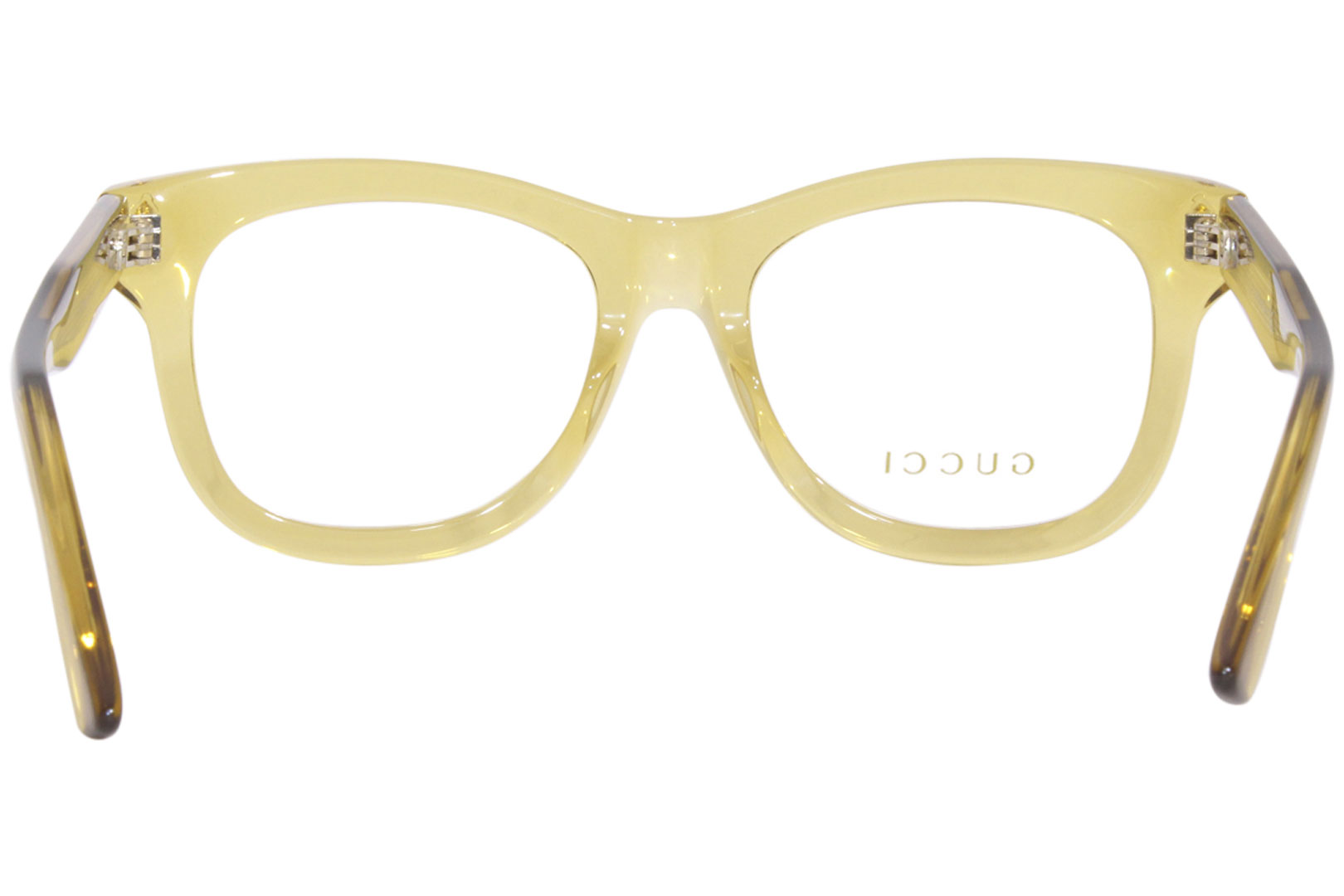 Gucci GG1086O 006 Eyeglasses Women's Yellow Full Rim Cat Eye 53-19-145 ...