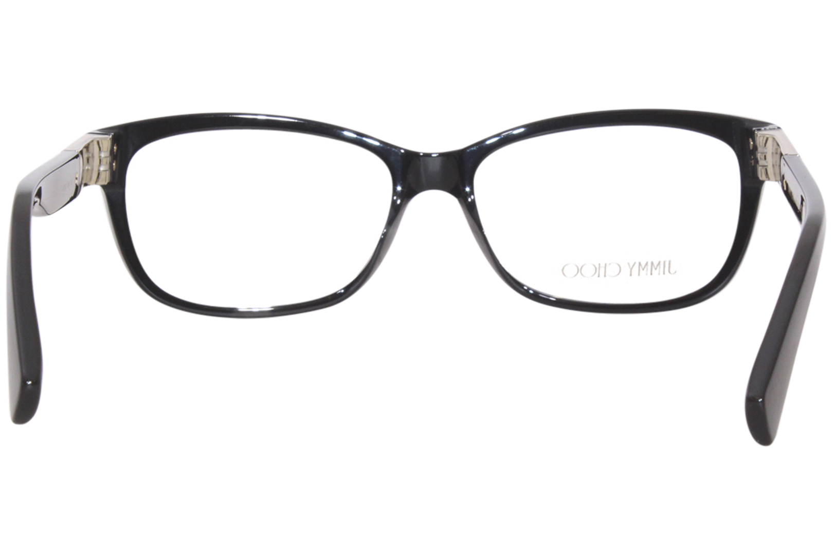 Jimmy Choo Jc110 29a Eyeglasses Women's Shiny Black Gold Full Rim 53-15 